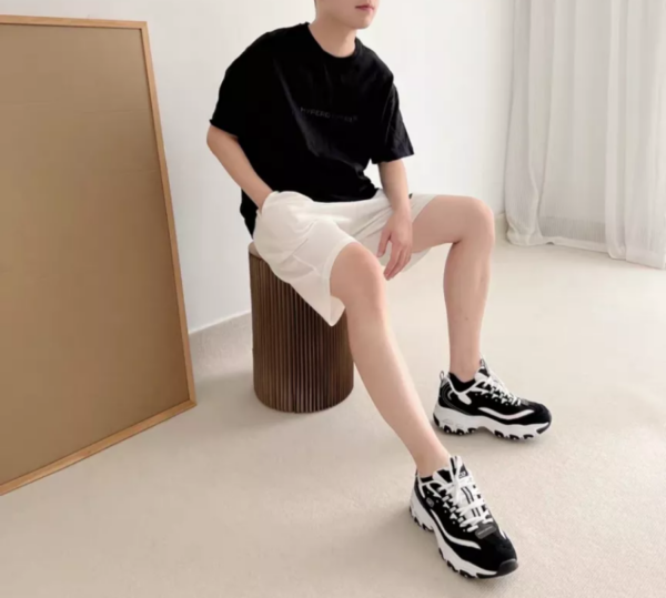 Giày Skechers D'Lite 1.0 'Black' 894129-BKW - Ảnh 5