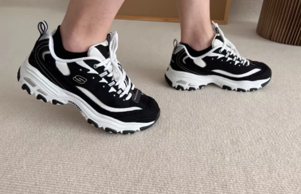 Giày Skechers D'Lite 1.0 'Black' 894129-BKW - Ảnh 4