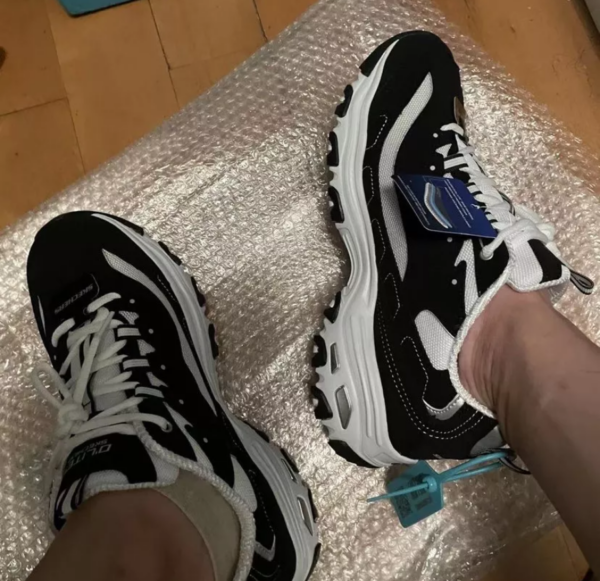 Giày Skechers D'Lite 1.0 'Black' 894129-BKW - Ảnh 3