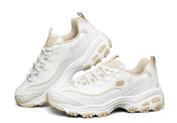 Giày Skechers D'Lites 'White Beige' 66666214-WNT - Ảnh 6