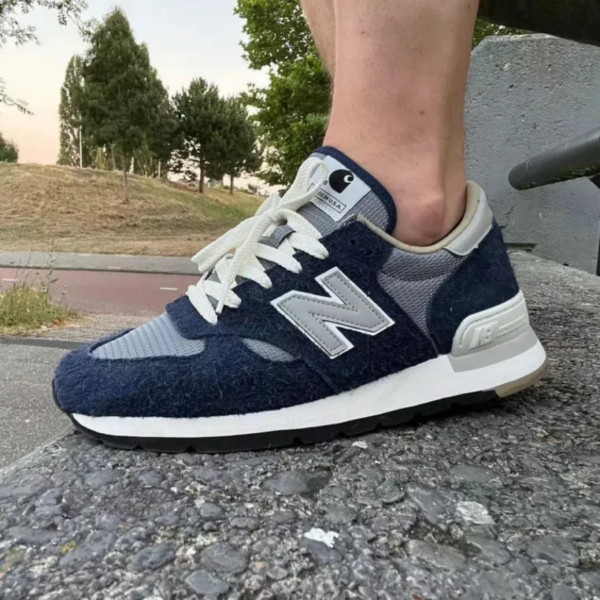 Giày New Balance 990v1 x Carhartt WIP 'Dark Navy' M990CH1 - Ảnh 5