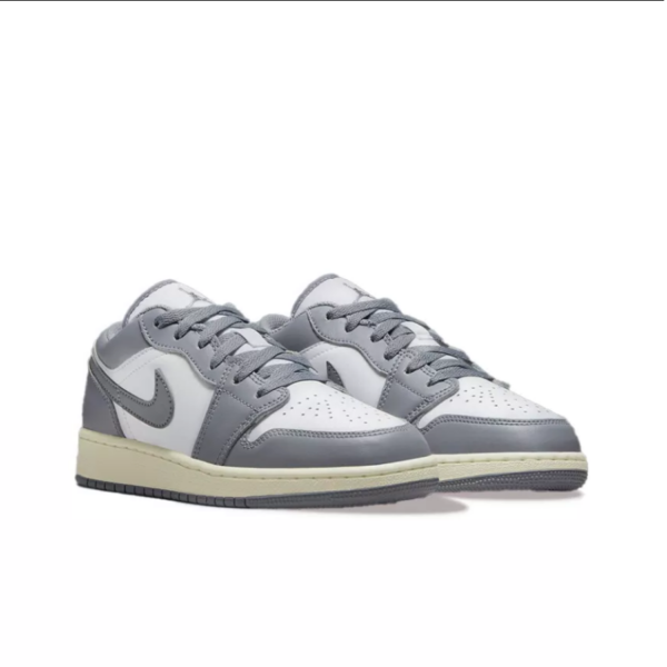 Giày Nike Air Jordan 1 Low (GS) 'Vintage Grey' 553560-053 - Ảnh 8