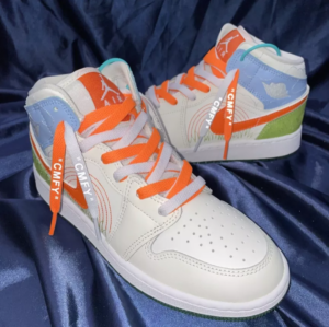 Giay Nike Air Jordan 1 Mid Stitch 'White Green Black' DX2462-100