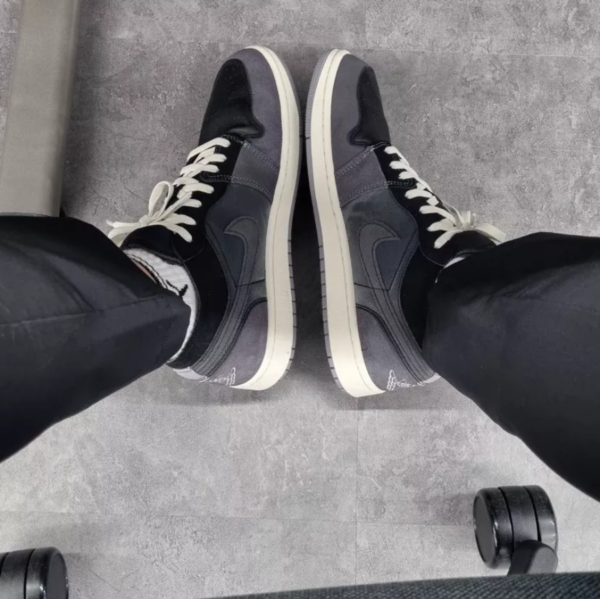 Giày Nike Air Jordan 1 Low Craft Inside Out 'Black' DN1635-001 - Ảnh 6