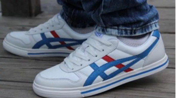 Giày Asics Aaron Low-Top 'White Blue' H50XJ-0142 - Ảnh 2