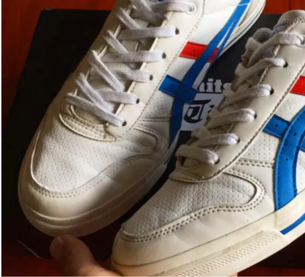 Giày Asics Aaron Low-Top 'White Blue' H50XJ-0142 - Ảnh 4