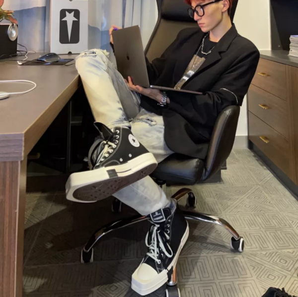 Giày Converse Rick Owens x TURBODRK Chuck 70 High 'Black' 172344C - Ảnh 2