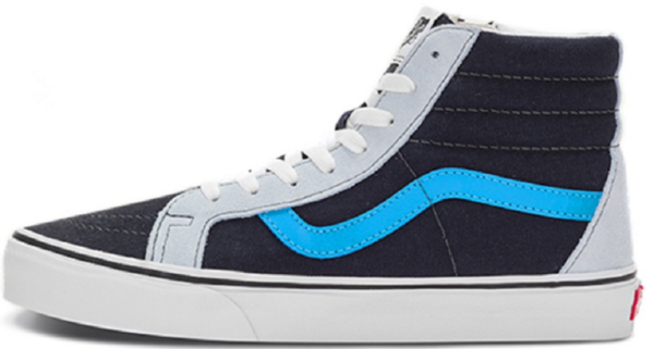 Giày Vans Sk8 Hi Reissue Side Zip 'Black Light Blue' VN0007NZ9KM - Ảnh 2