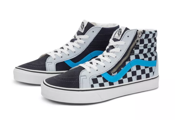 Giày Vans Sk8 Hi Reissue Side Zip 'Black Light Blue' VN0007NZ9KM - Ảnh 3