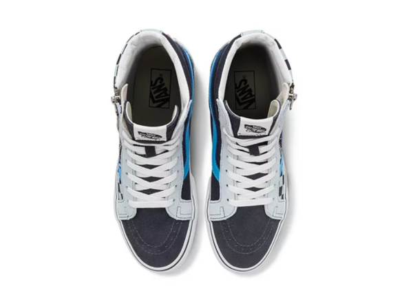Giày Vans Sk8 Hi Reissue Side Zip 'Black Light Blue' VN0007NZ9KM - Ảnh 4