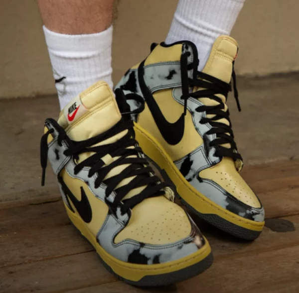 Giày Nike Dunk High 1985 'Black Acid Wash' DD9404-700 - Ảnh 3