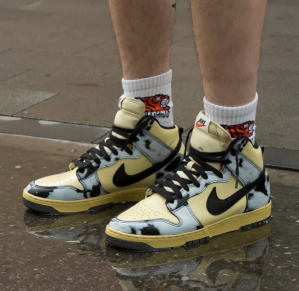 Giày Nike Dunk High 1985 'Black Acid Wash' DD9404-700 - Ảnh 2