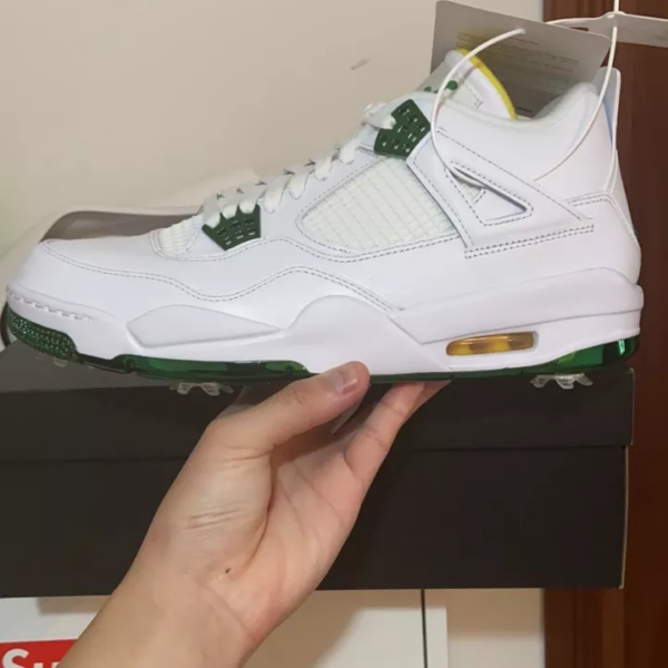 Giày Golf Nike Air Jordan 4 Golf 'Masters Tournament' CZ2439-100 - Ảnh 4