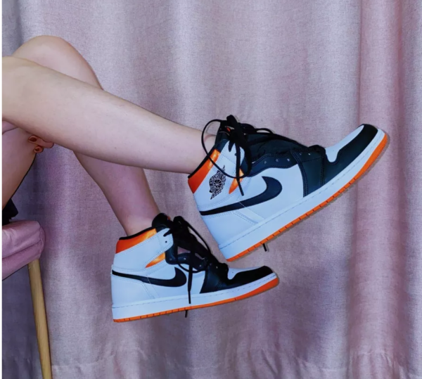Giày Nike Air Jordan 1 Retro High OG GS 'Electro Orange' 575441-180 - Ảnh 5
