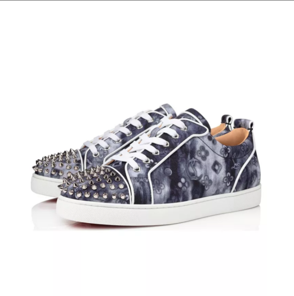 Giày Christian Louboutin Louis Flat Calf Spikes 'Multi Silver' 1210811-M251 - Ảnh 2