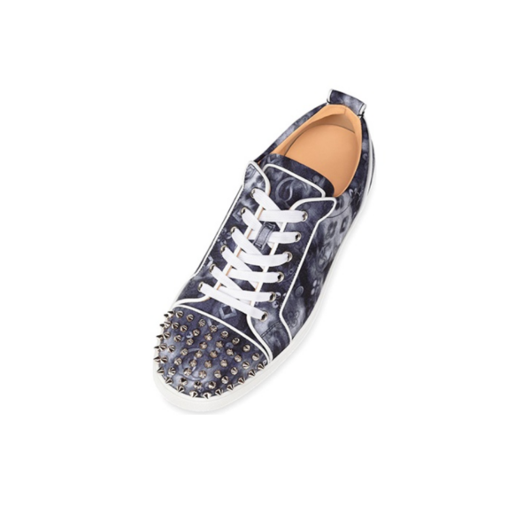 Giày Christian Louboutin Louis Flat Calf Spikes 'Multi Silver' 1210811-M251 - Ảnh 3
