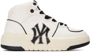 Giày MLB Chunky Liner High New York Yankees White Black 3ASXCB12N-50IVS
