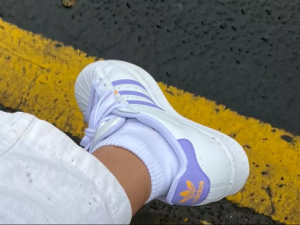 Giày Adidas Superstar 'White Light Purple' GX2537 - Ảnh 7