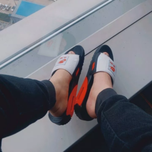 Alternative view of Dép Nike Air Max 90 Slide 'Black Chile Red' BQ4635-003