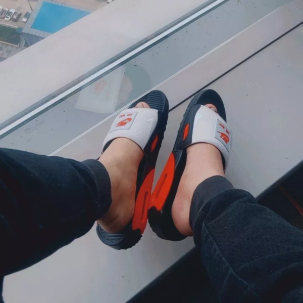 Dép Nike Air Max 90 Slide 'Black Chile Red' BQ4635-003 - Ảnh 2