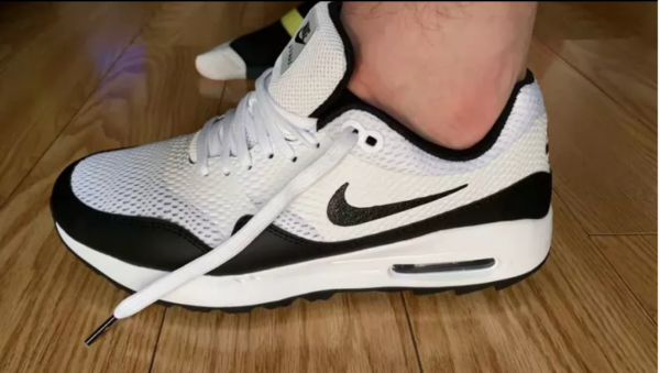 Giày Golf Nike Air Max 1 Golf 'White Black' CI7576-100 - Ảnh 3
