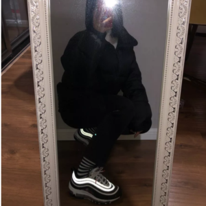 Alternative view of Giày Nike Air Max 97 GS 'White Black' DB2017-100