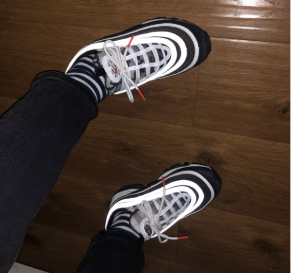 Giày Nike Air Max 97 GS 'White Black' DB2017-100 - Ảnh 3
