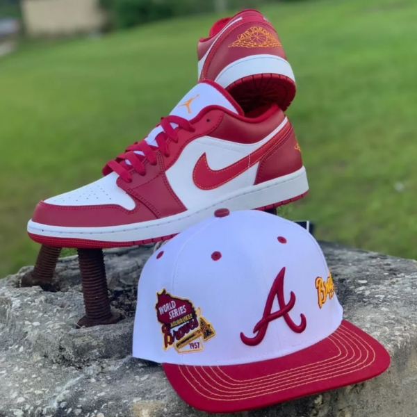 Giày Nike Air Jordan 1 Low 'Cardinal Red' 553558-607 - Ảnh 4