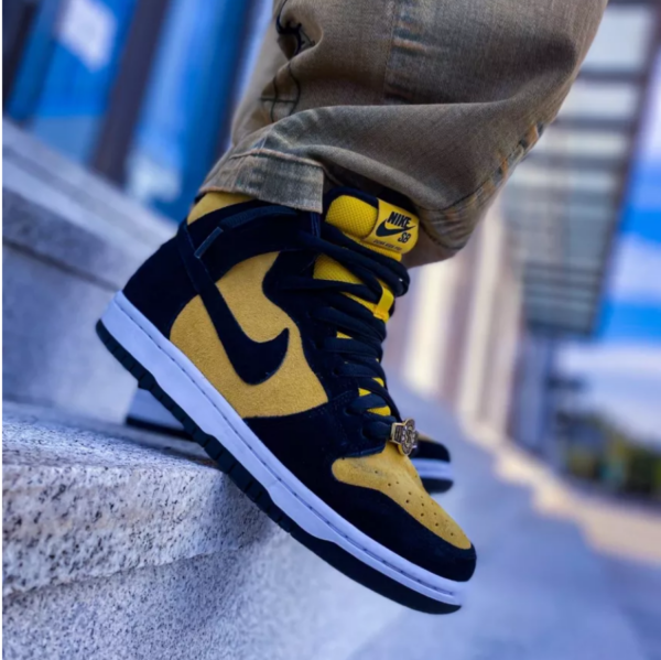 Giày Nike SB Dunk High 'Yellow Black' DB1640-001 - Ảnh 2