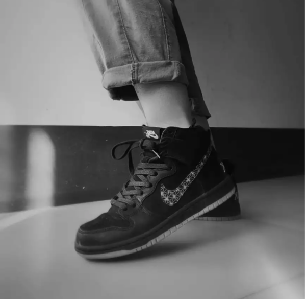 Giày Nike Black Bar x SB Dunk High Pro 'Black' AH9613-002 - Ảnh 2