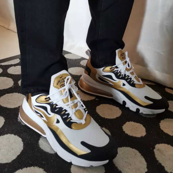 Giày Nike Air Max 270 React 'Metallic Gold' CW7298-100 - Ảnh 2