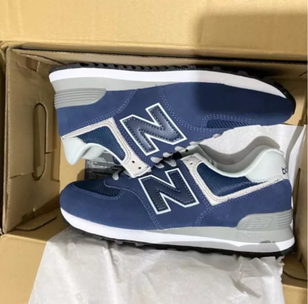 Giày New Balance 574 Classic 'Navy Blue' WL574EVN - Ảnh 6