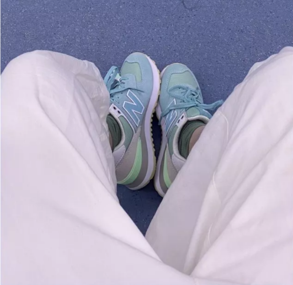 Giày New Balance Wmns B 'Green Grey White' WL574TAB - Ảnh 2