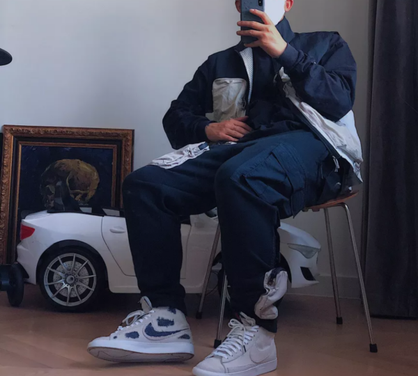 Giày Nike Stranger Things x Blazer Mid QS 'Upside Down' CJ6102-100 - Ảnh 4