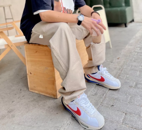 Giày Nike x Sacai Zoom Cortez SP 'White Red' DQ0581-100 - Ảnh 5