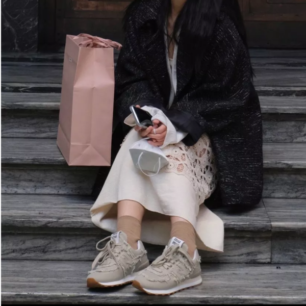 Giày New Balance x Miu Miu 574' Denim Beige' 5E765D-CSL-F0044 - Ảnh 4