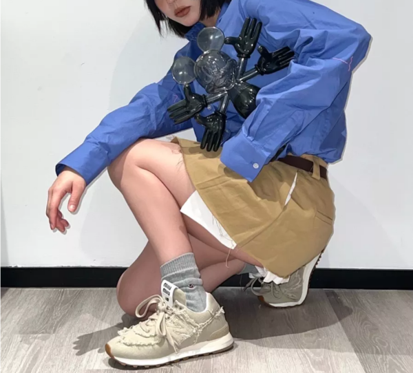 Giày New Balance x Miu Miu 574' Denim Beige' 5E765D-CSL-F0044 - Ảnh 3