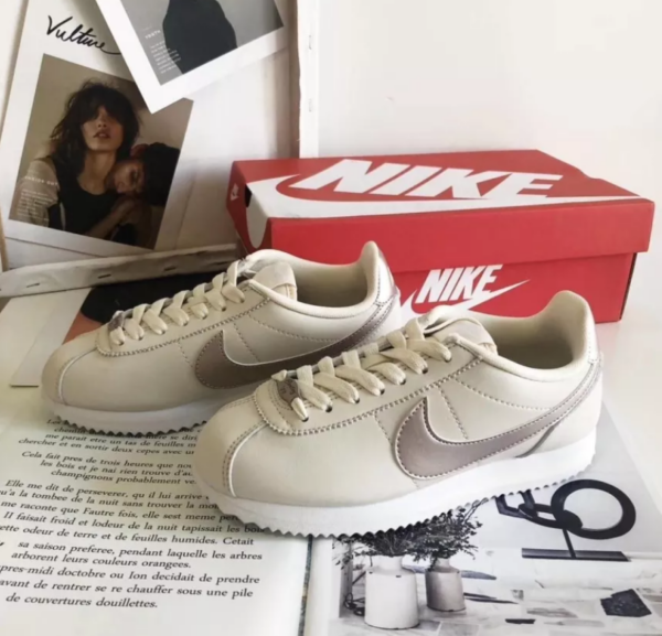 Giày Nike Cortez Basic SL GS 'Phantom Metallic Red Bronze' AH7528-002 - Ảnh 6