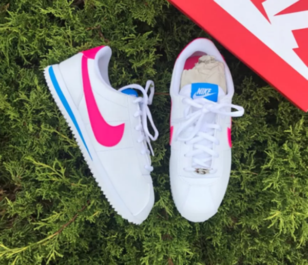 Giày Nike Cortez Basic SL GS 'White Hyper Pink' 904764-107 - Ảnh 6
