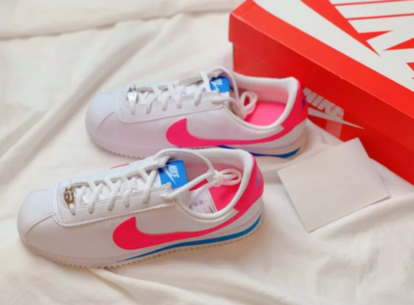 Giày Nike Cortez Basic SL GS 'White Hyper Pink' 904764-107 - Ảnh 5