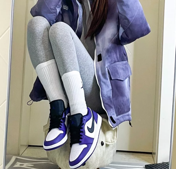 Giày Nike Air Jordan 1 Low 'Court Purple' 553558-500 - Ảnh 8