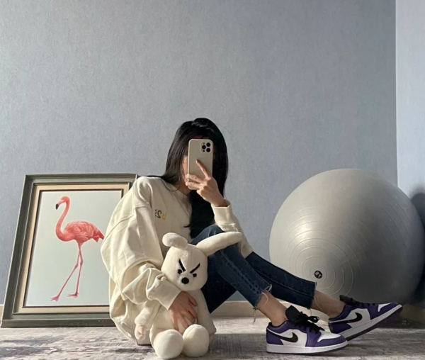 Giày Nike Air Jordan 1 Low 'Court Purple' 553558-500 - Ảnh 2
