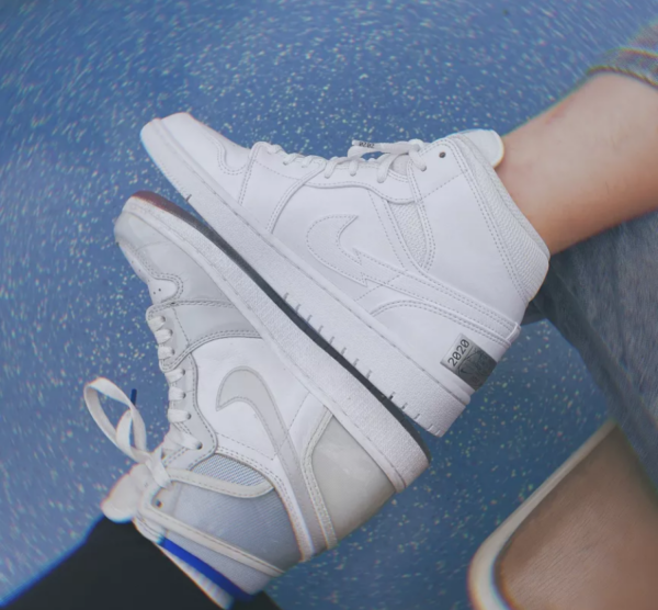 Giày Nike Air Jordan 1 Retro Mid 'White Concord' BQ6578-100 - Ảnh 4