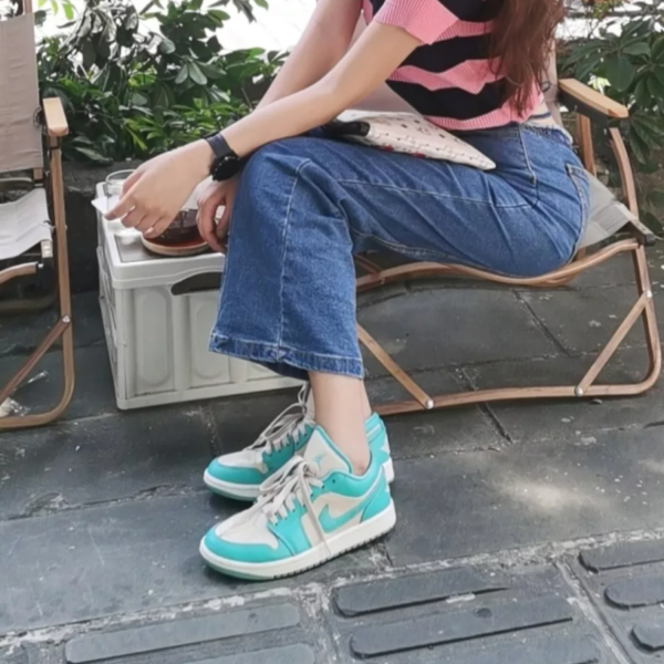Giày Nike Air Jordan 1 Low 'Sanddrift Washed Teal' DC0774-131 - Ảnh 4
