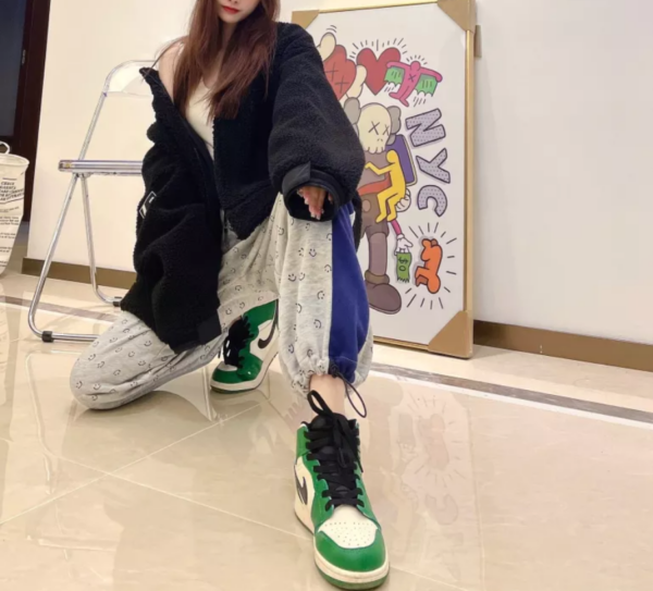 Giày Nike Air Jordan 1 Mid SE GS 'Pine Green' BQ6931-301 - Ảnh 7