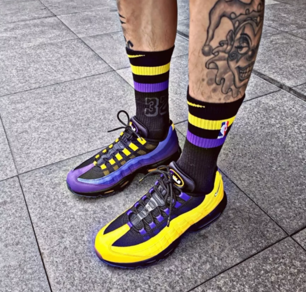 Giày Nike LeBron James x Air Max 95 NRG 'Lakers' CZ3624-001 - Ảnh 4