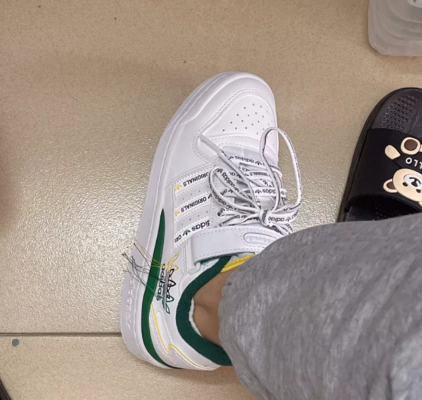 Giày Adidas Originals Forum Low White Green GX3001 - Ảnh 2