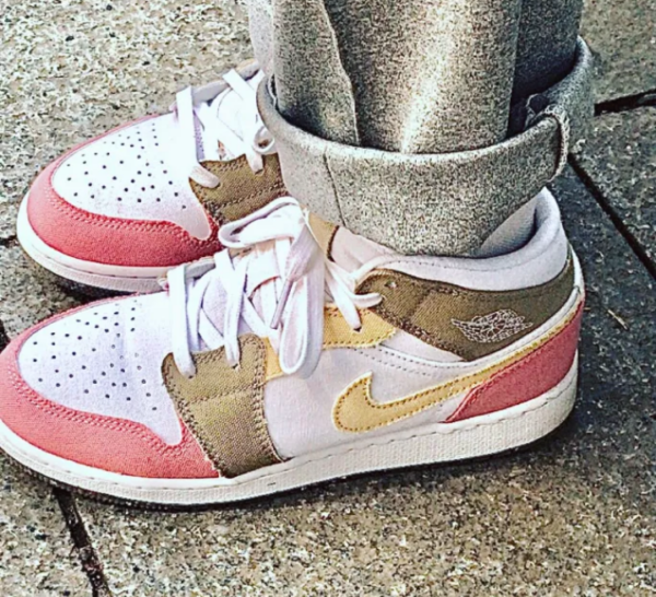 Giày Nike Air Jordan 1 Mid GS 'Pastel Grind' DJ0338-100 - Ảnh 7