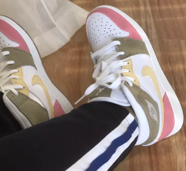Giày Nike Air Jordan 1 Mid GS 'Pastel Grind' DJ0338-100 - Ảnh 4