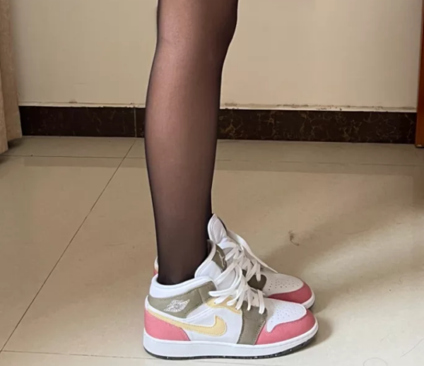 Giày Nike Air Jordan 1 Mid GS 'Pastel Grind' DJ0338-100 - Ảnh 2